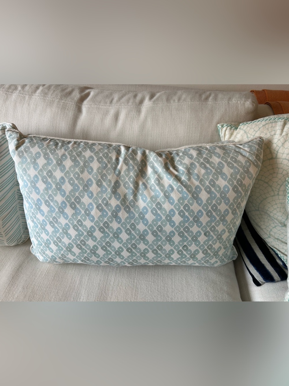 SARA RICHARDSON DESIGN  26 x 16 Custom Cotton Double-Sided Design Down Pillow